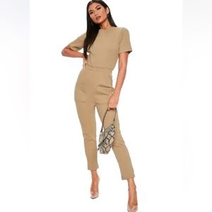Tan Missguided Jumpsuit